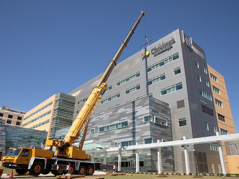 The Kathy and Joe Sanderson Tower at Children’s of Mississippi will open for patient care in November.